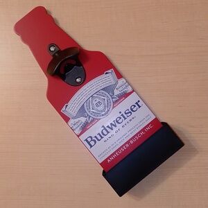 Budweiser Wooden Beer Pop Soda Bottle Cap Catcher